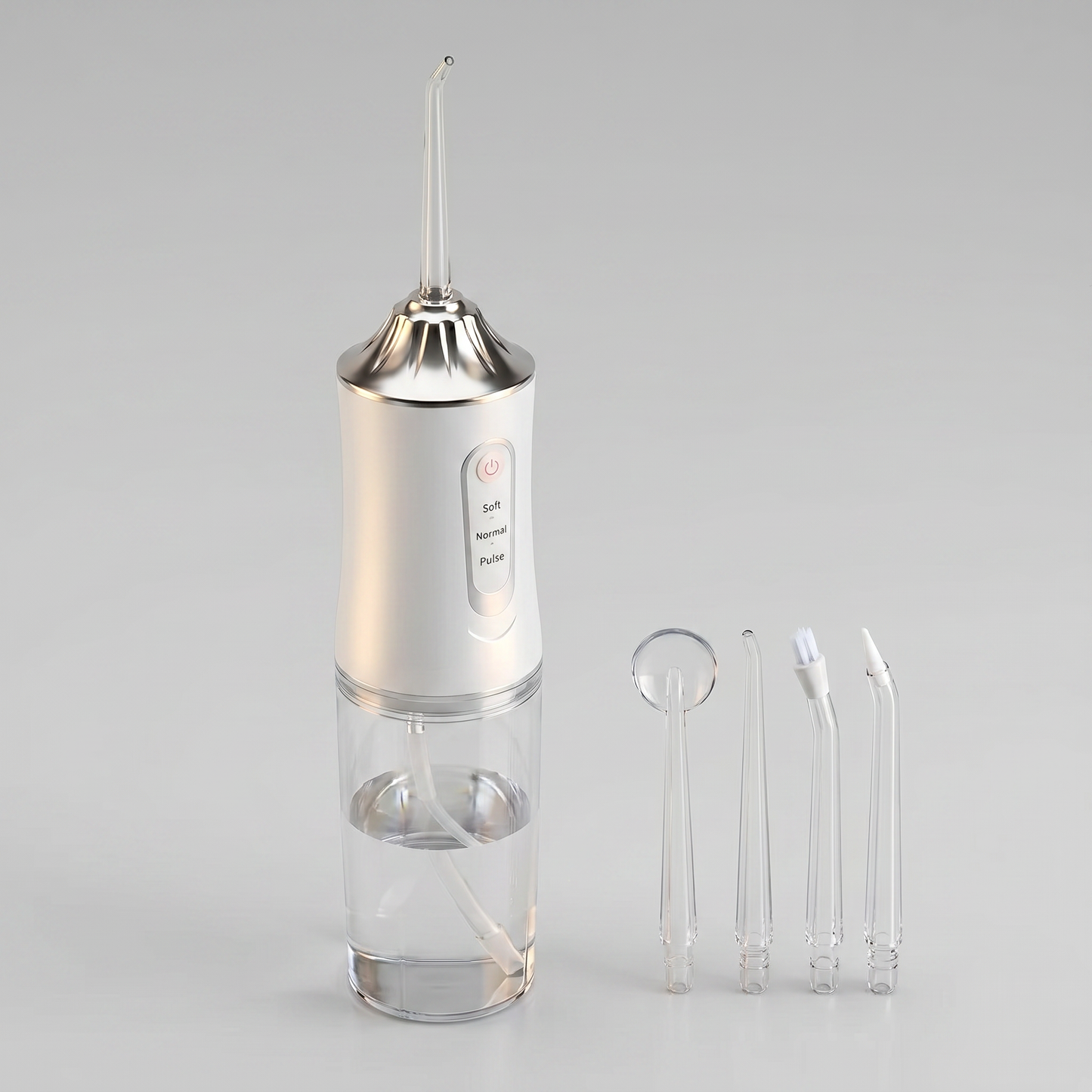 Cordless water flosser angled view
