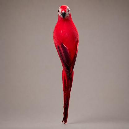 Feathered parrot decor detail