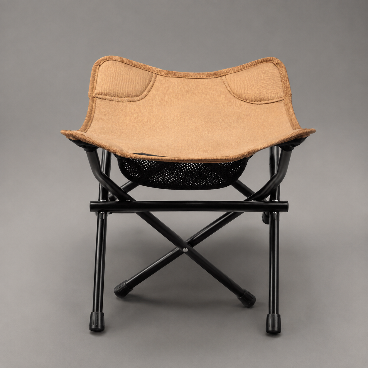Folding camp stool front