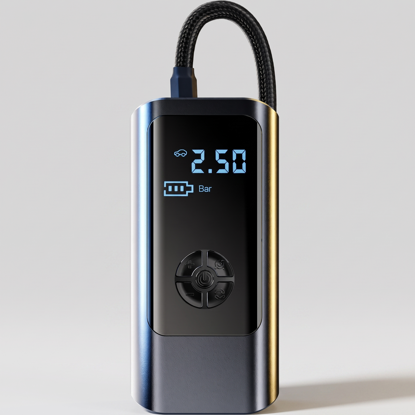 Cordless 12V tire inflator front view