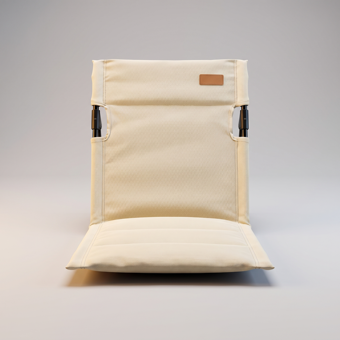 Folding padded floor chair front view