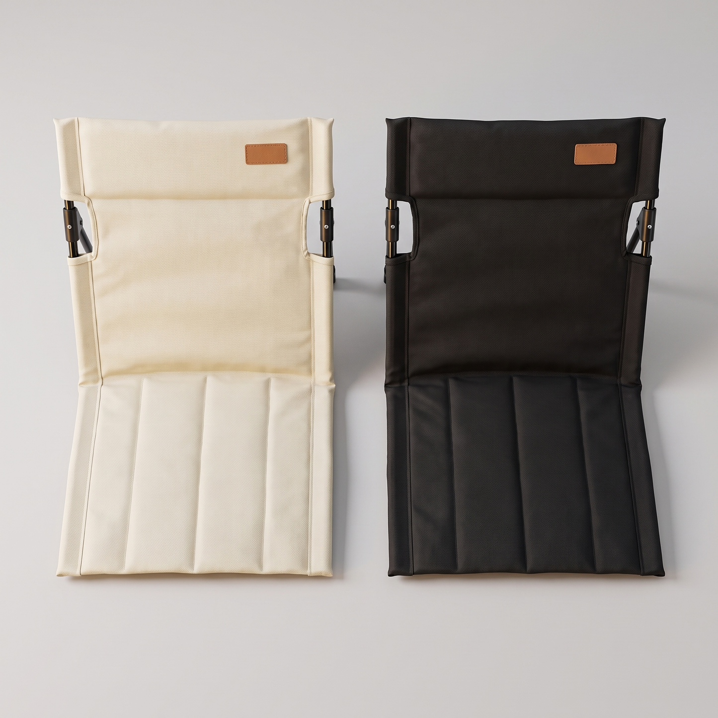 Folding padded floor chair top view