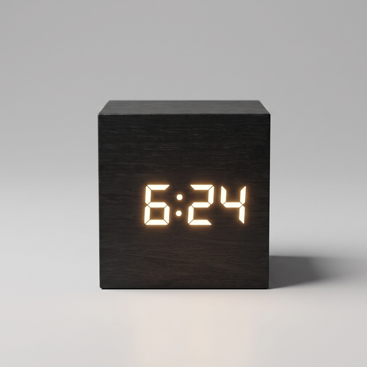 Digital LED alarm clock front view
