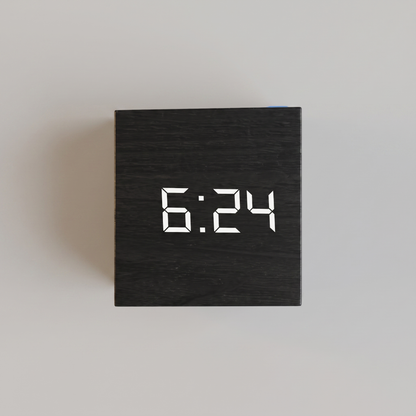 Digital LED alarm clock top view