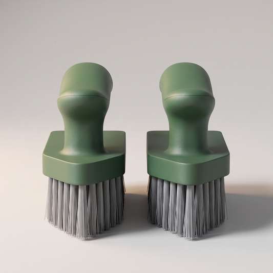 Grout cleaning brush set front view