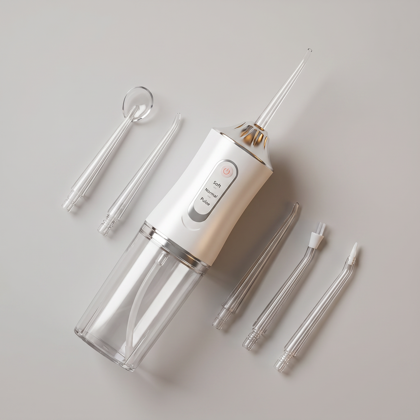 Cordless water flosser top view