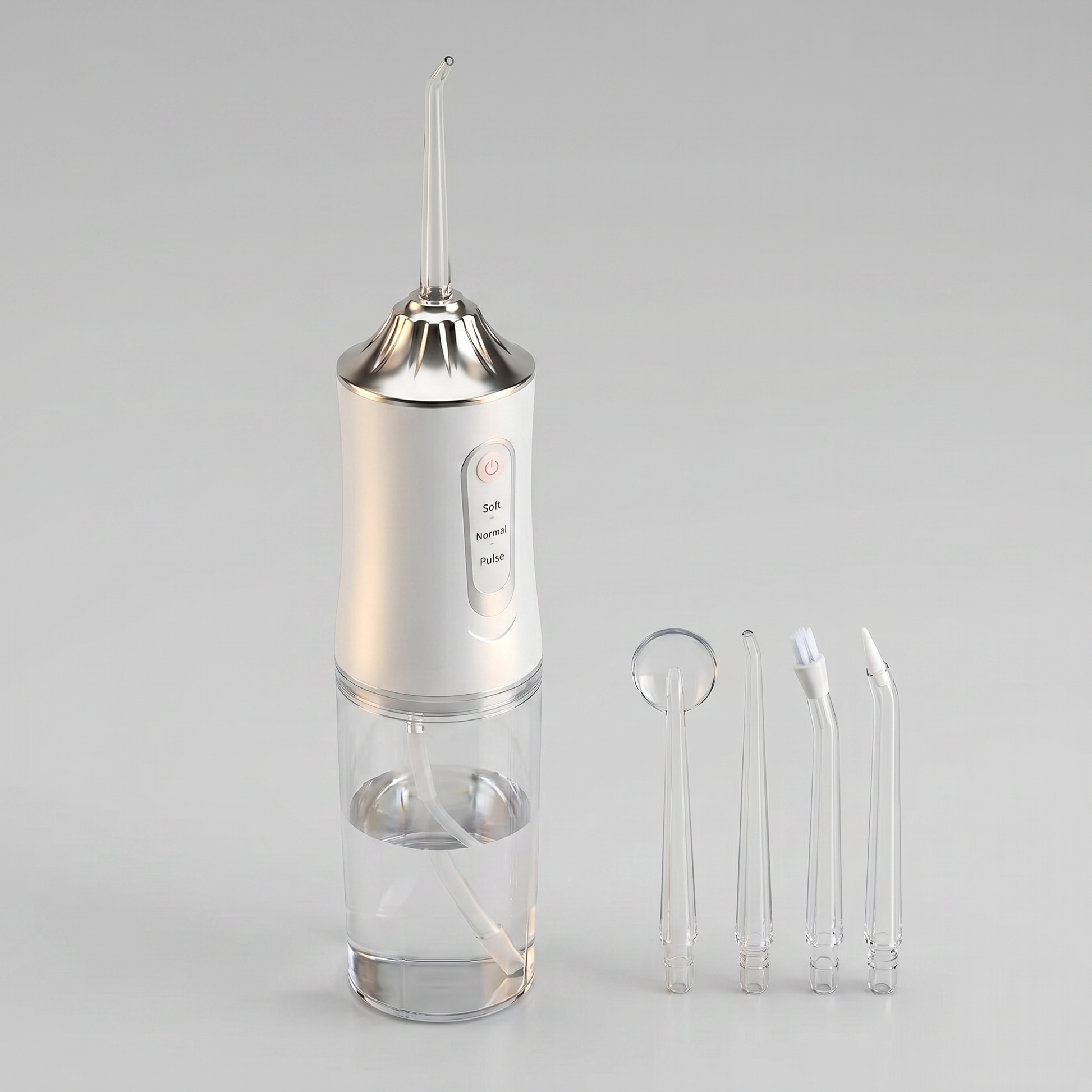 Cordless water flosser angled view