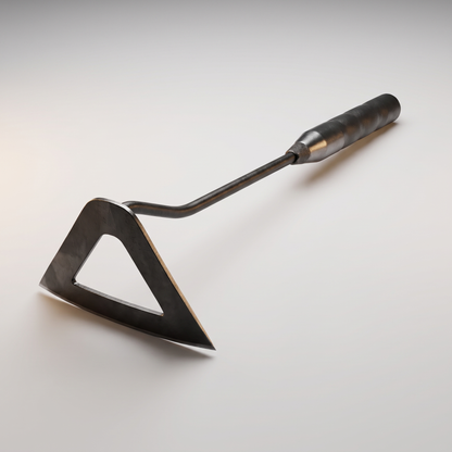 Garden weeder tool angled view